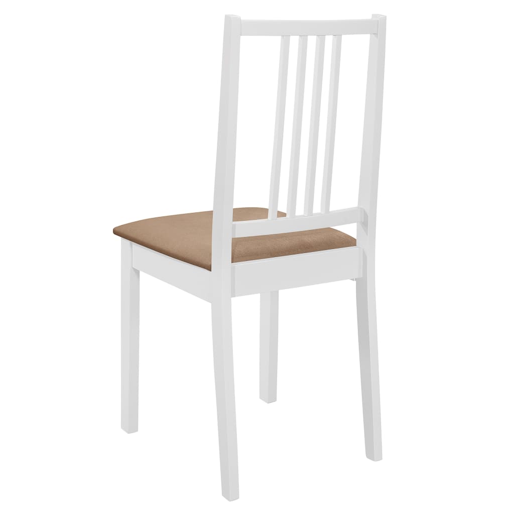Juego De Muebles De Comedor 5 Piezas Mdf Blanco