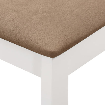 Juego De Muebles De Comedor 5 Piezas Mdf Blanco