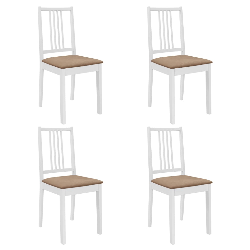 Juego De Muebles De Comedor 5 Piezas Mdf Blanco