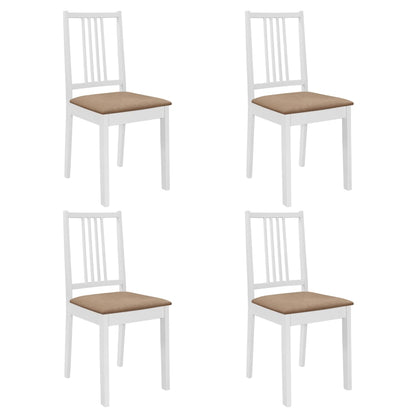 Juego De Muebles De Comedor 5 Piezas Mdf Blanco