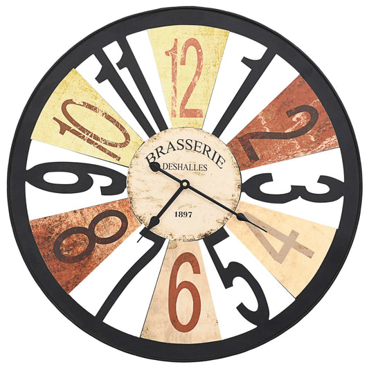 Reloj De Pared De Metal Multicolor 60 Cm