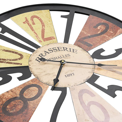 Reloj De Pared De Metal Multicolor 60 Cm