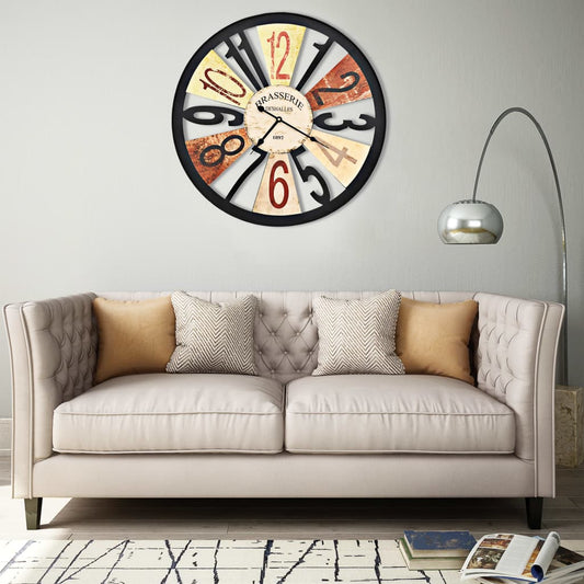 Reloj De Pared De Metal Multicolor 60 Cm