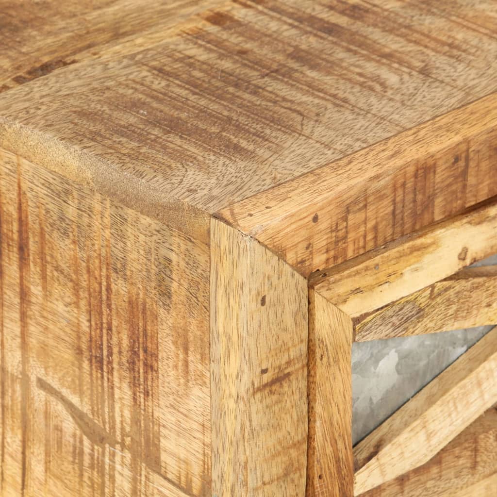 Mesa De Centro De Madera Maciza De Mango 110X50X38 Cm