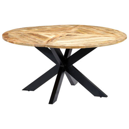 Mesa De Comedor Madera Maciza De Mango Sin Tratar Ø