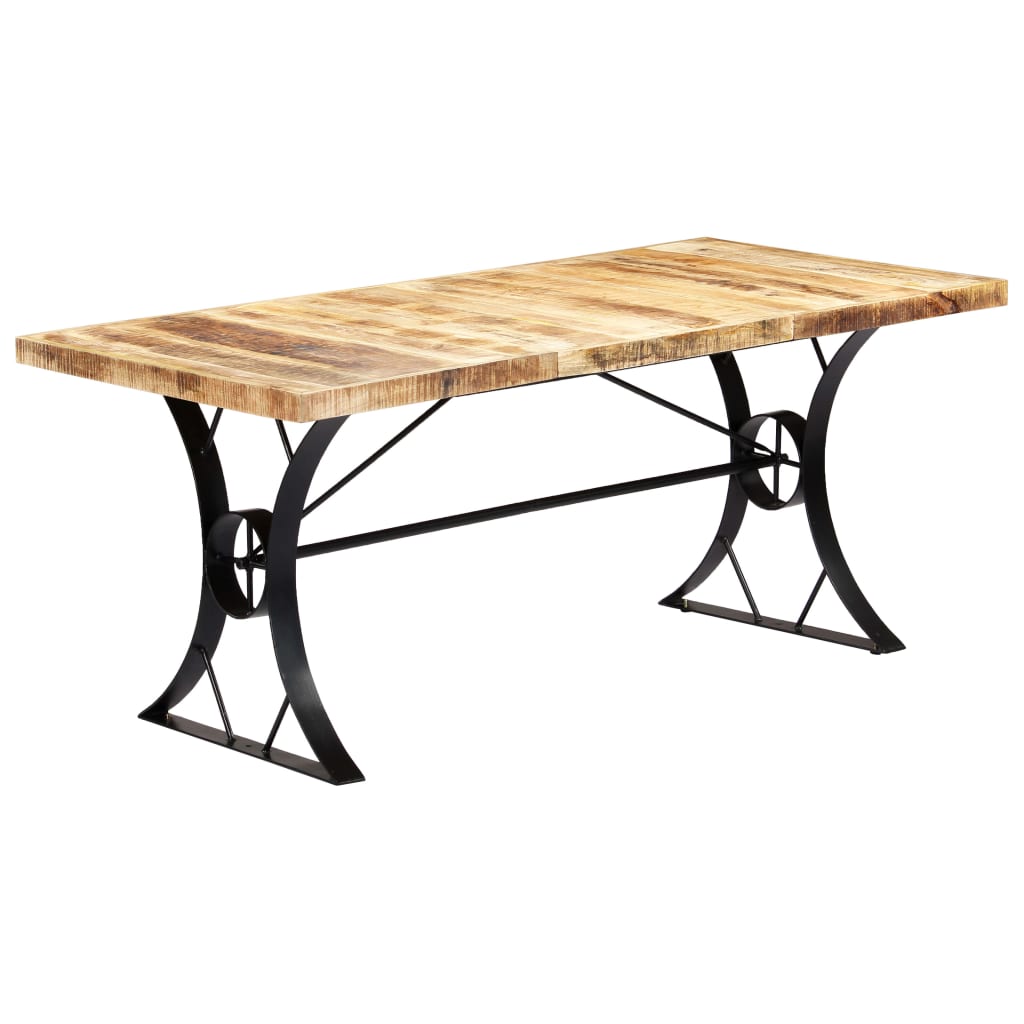 Mesa De Comedor De Madera Maciza De Mango 180X90X76 Cm