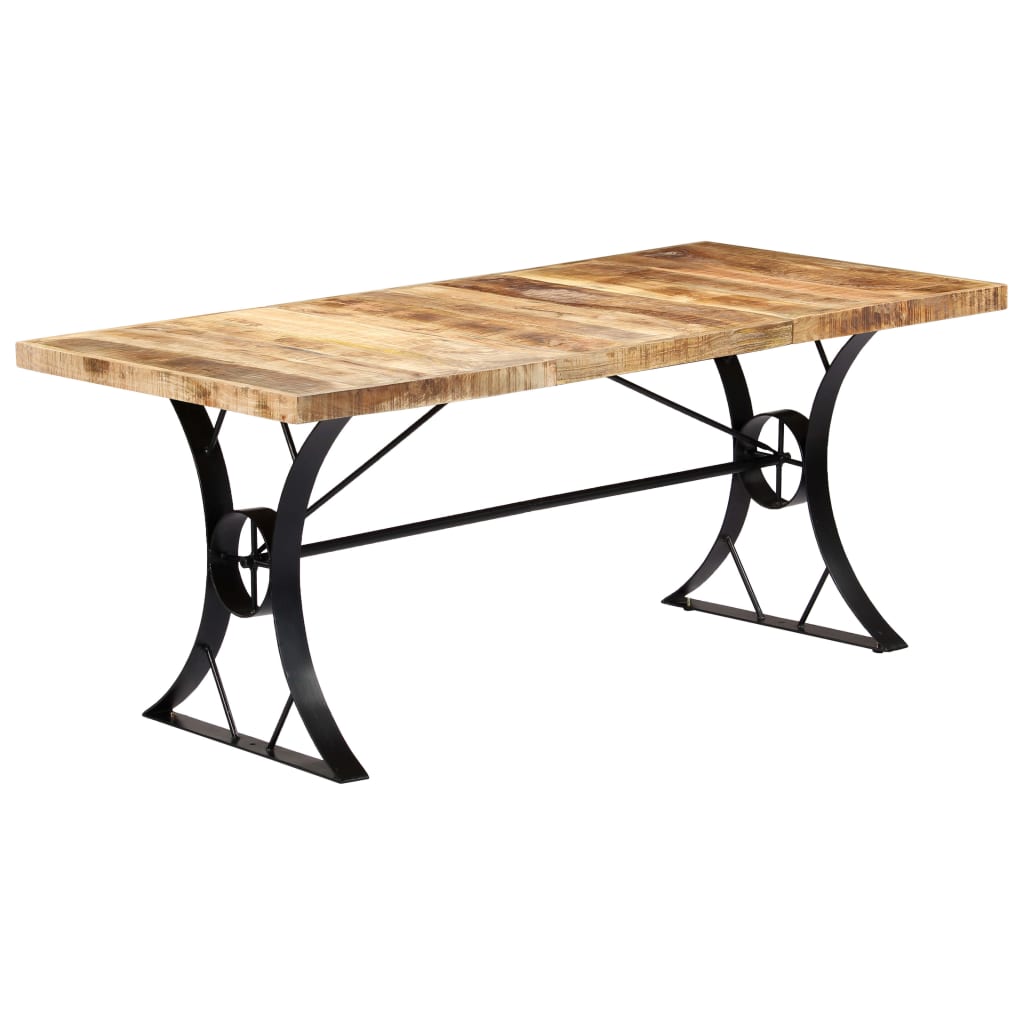 Mesa De Comedor De Madera Maciza De Mango 180X90X76 Cm