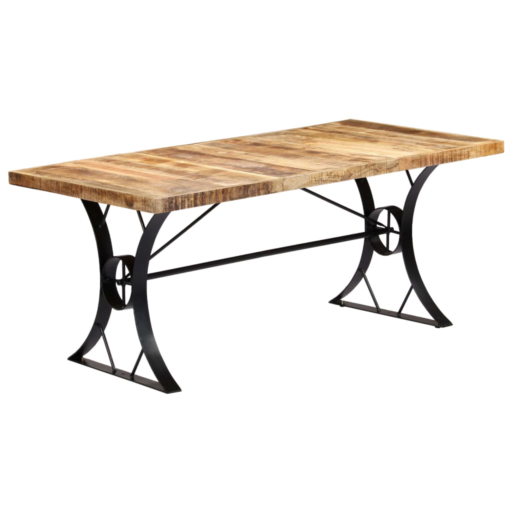 Mesa De Comedor De Madera Maciza De Mango 180X90X76 Cm