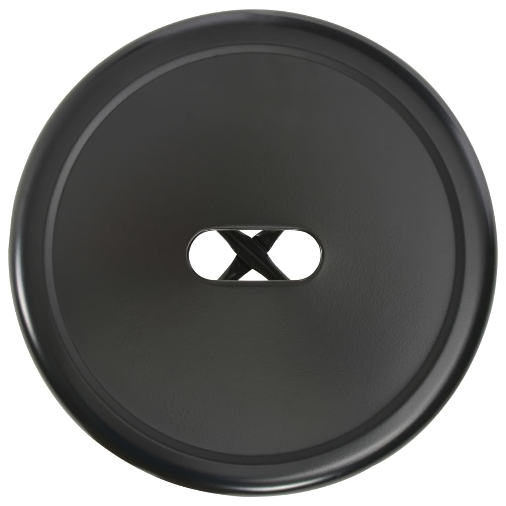 Conjunto De Mesa Alta Y Taburetes 3 Piezas Acero Negro