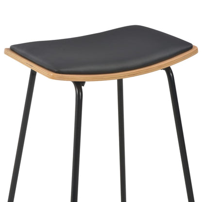 Conjunto De Mesa Alta Y Taburetes 3 Piezas Acero Negro