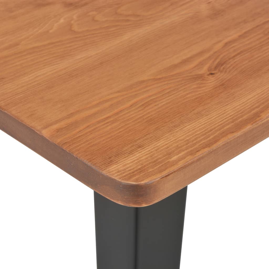Conjunto De Mesa Alta Y Taburetes 3 Piezas Acero Negro