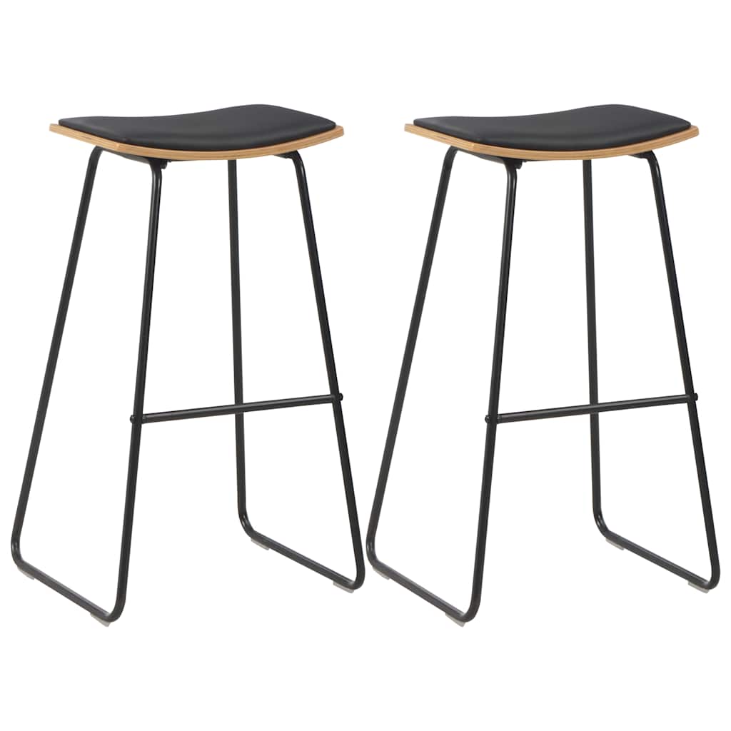 Conjunto De Mesa Alta Y Taburetes 3 Piezas Acero Negro