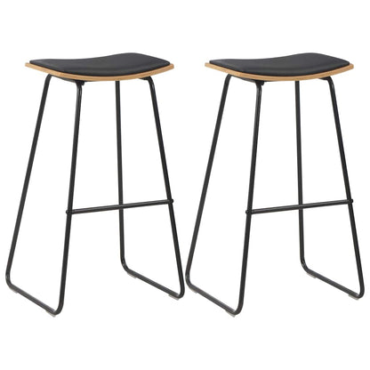 Conjunto De Mesa Alta Y Taburetes 3 Piezas Acero Negro