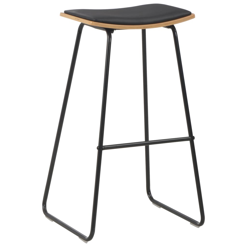 Conjunto De Mesa Alta Y Taburetes 3 Piezas Acero Negro