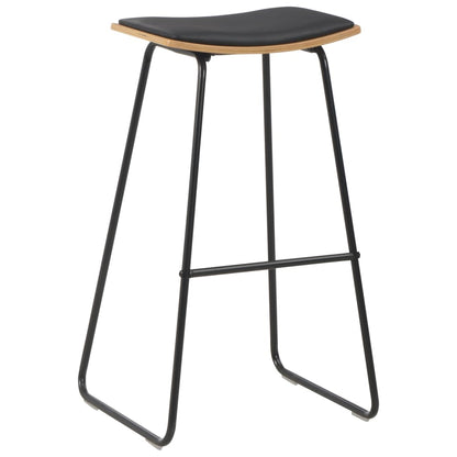 Conjunto De Mesa Alta Y Taburetes 3 Piezas Acero Negro
