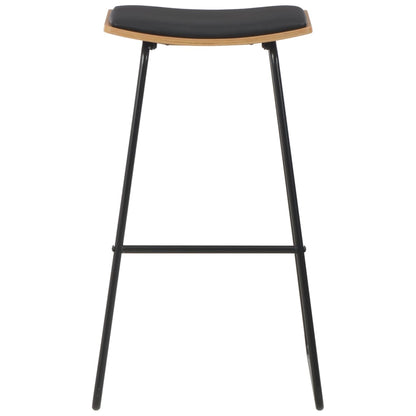 Conjunto De Mesa Alta Y Taburetes 3 Piezas Acero Negro