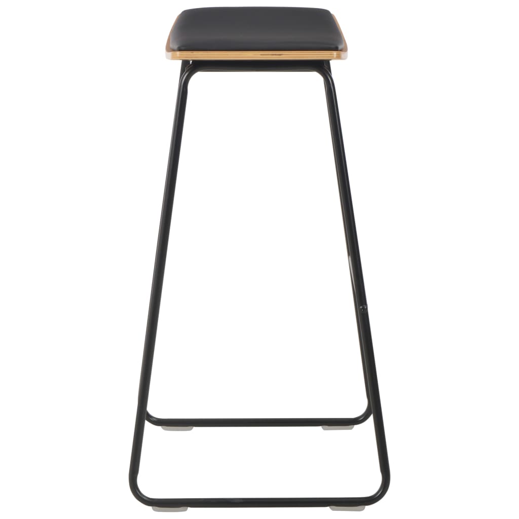 Conjunto De Mesa Alta Y Taburetes 3 Piezas Acero Negro
