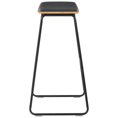 Conjunto De Mesa Alta Y Taburetes 3 Piezas Acero Negro