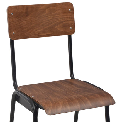 Conjunto De Mesa Alta Con Taburetes 3 Piezas Acero Negro