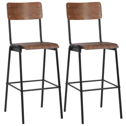 Conjunto De Mesa Alta Con Taburetes 3 Piezas Acero Negro