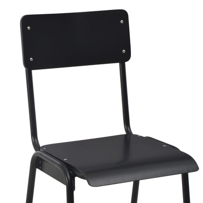 Conjunto De Mesa Alta Y Taburetes 3 Piezas Acero Negro