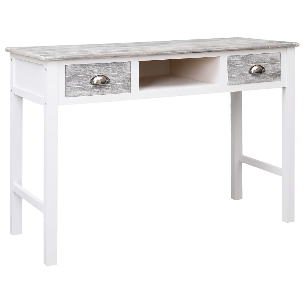 Escritorio De Madera Gris 110X45X76 Cm
