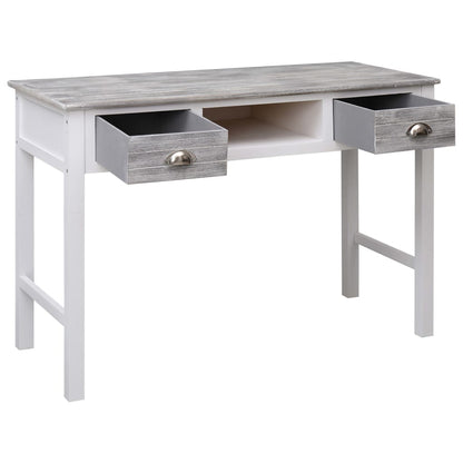 Escritorio De Madera Gris 110X45X76 Cm