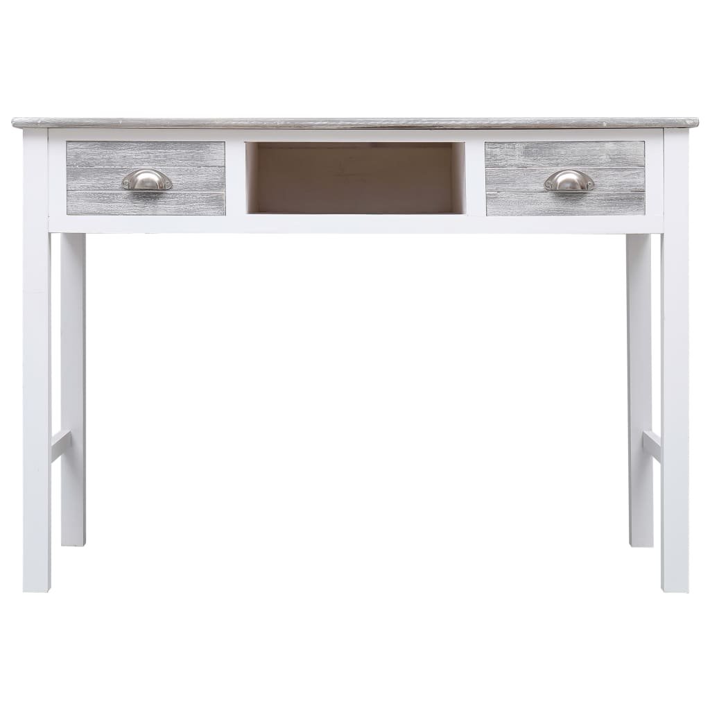 Escritorio De Madera Gris 110X45X76 Cm