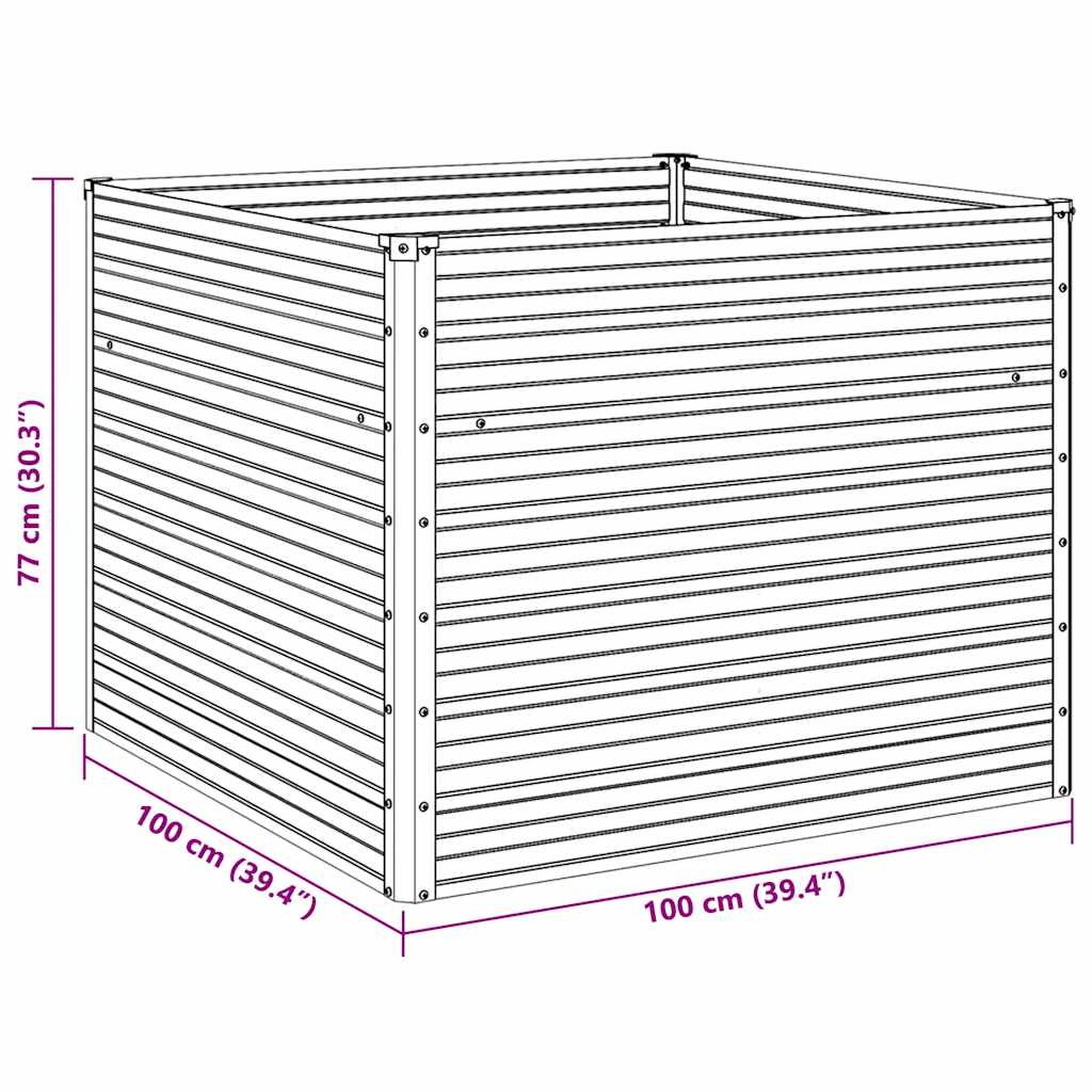 Mesa De Cultivo De Acero Galvanizado 100X100X77 Cm