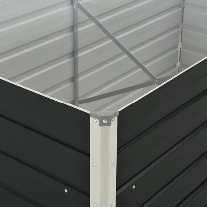 Jardinera Elevada Acero Galvanizado Gris 160X80X77Cm