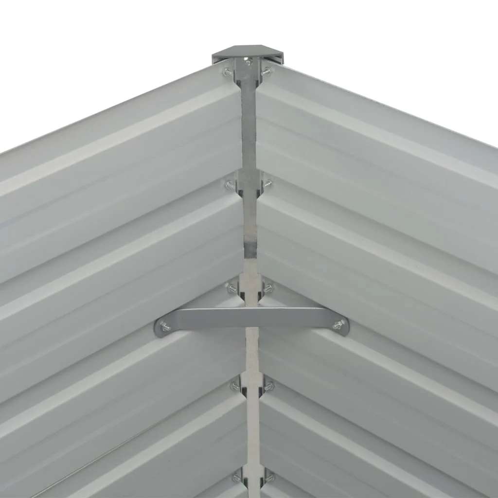 Jardinera Elevada Acero Galvanizado Gris 160X80X77Cm