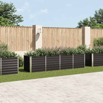 Jardinera Elevada Acero Galvanizado Gris 160X80X77Cm