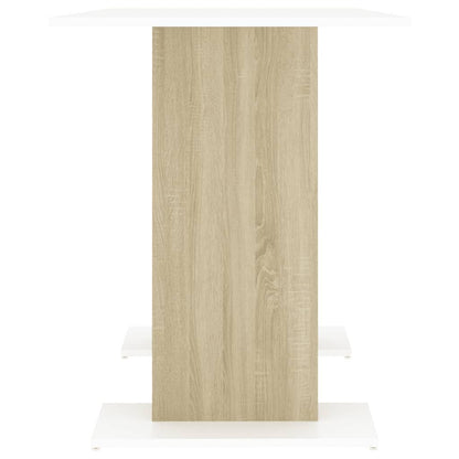 Mesa De Comedor Madera Contrachapada Blanco Roble 120X60X76 Cm