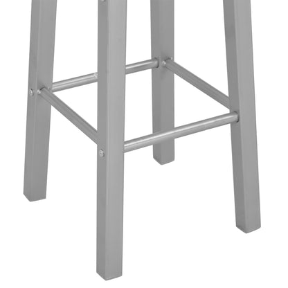 Taburetes De Cocina 2 Unidades Mdf Plateados