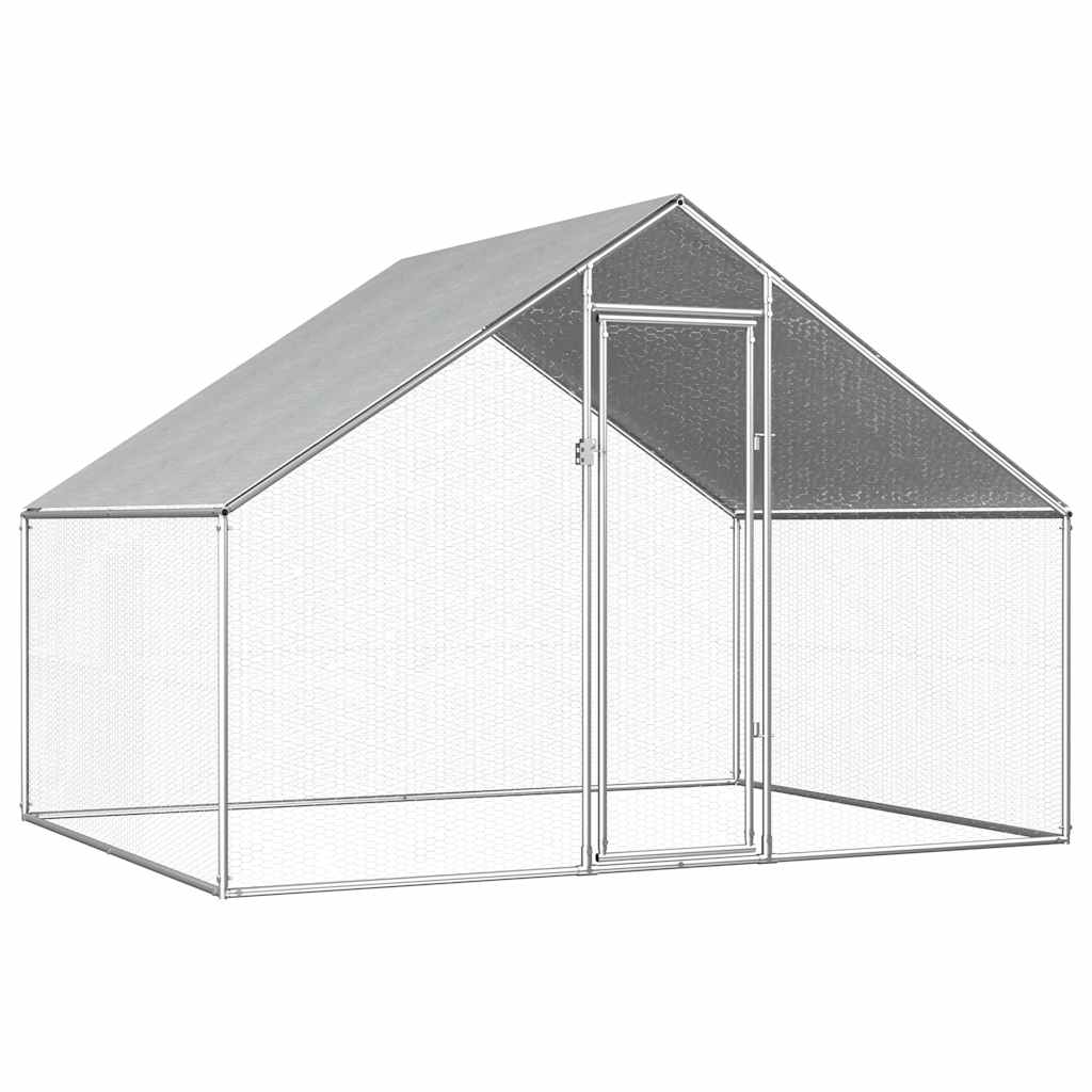 Jaula Gallinero De Exterior De Acero Galvanizado 2,75X2X1,92 M