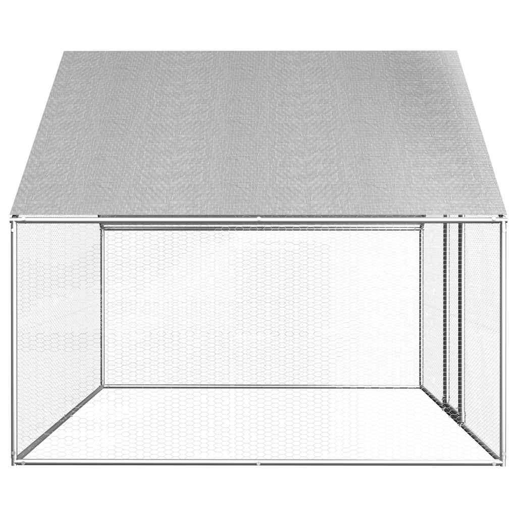 Jaula Gallinero De Exterior De Acero Galvanizado 2,75X2X1,92 M