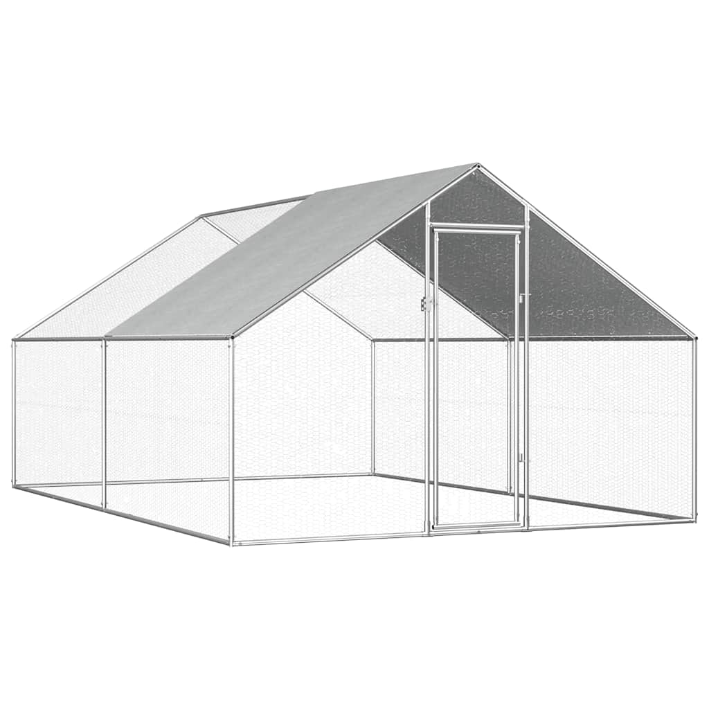 Jaula Gallinero De Exterior De Acero Galvanizado 2,75X2X1,92 M