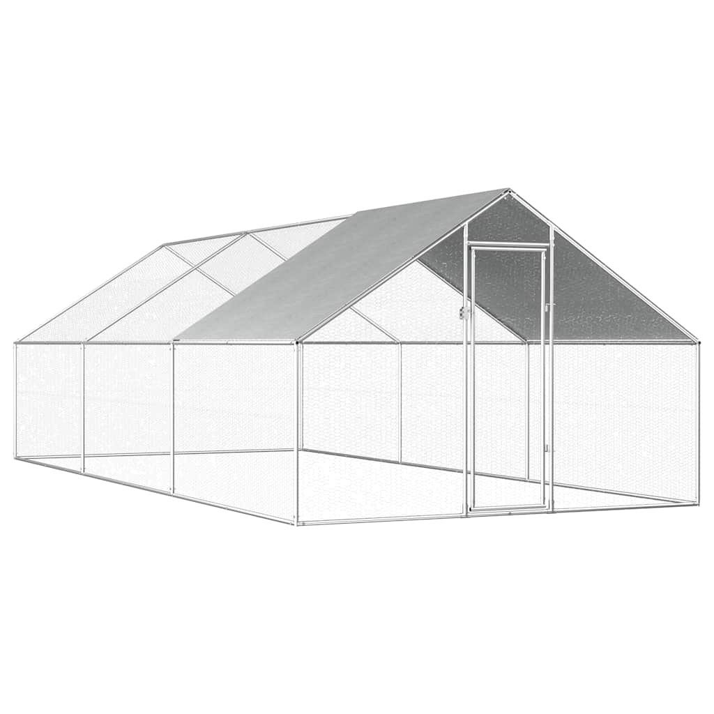 Jaula Gallinero De Exterior De Acero Galvanizado 2,75X2X1,92 M