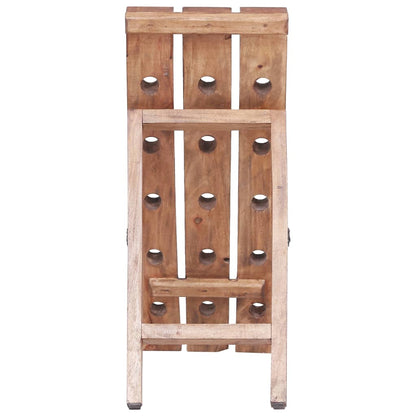Botellero Para 15 Botellas Madera Maciza De Caoba 26X50X70 Cm