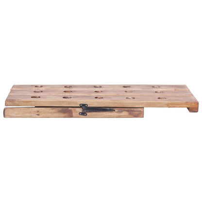 Botellero Para 15 Botellas Madera Maciza De Caoba 26X50X70 Cm
