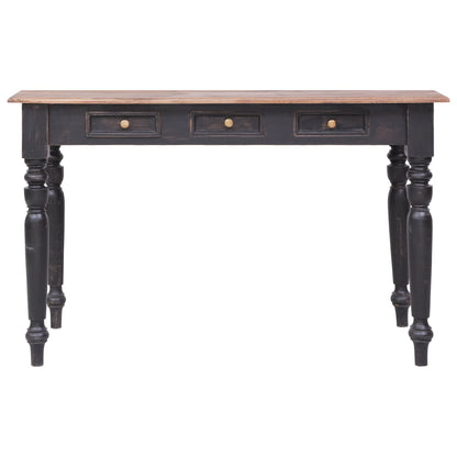 Escritorio Con 3 Cajones Madera Maciza De Caoba 117X57X75 Cm