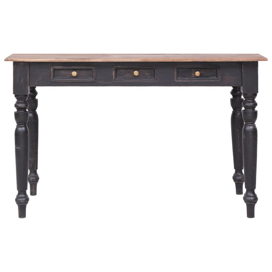 Escritorio Con 3 Cajones Madera Maciza De Caoba 117X57X75 Cm
