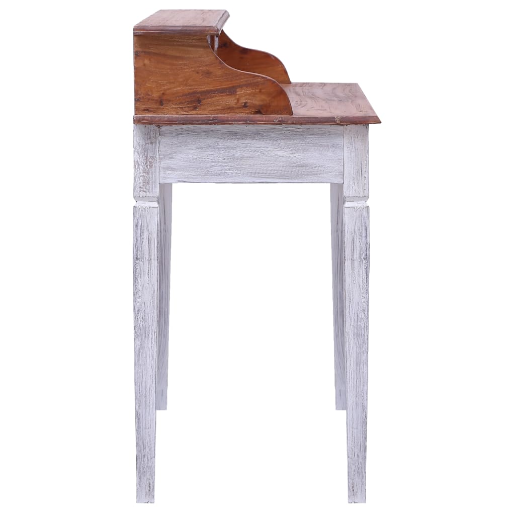 Escritorio Con Cajones Madera Maciza De Caoba 90X50X101 Cm