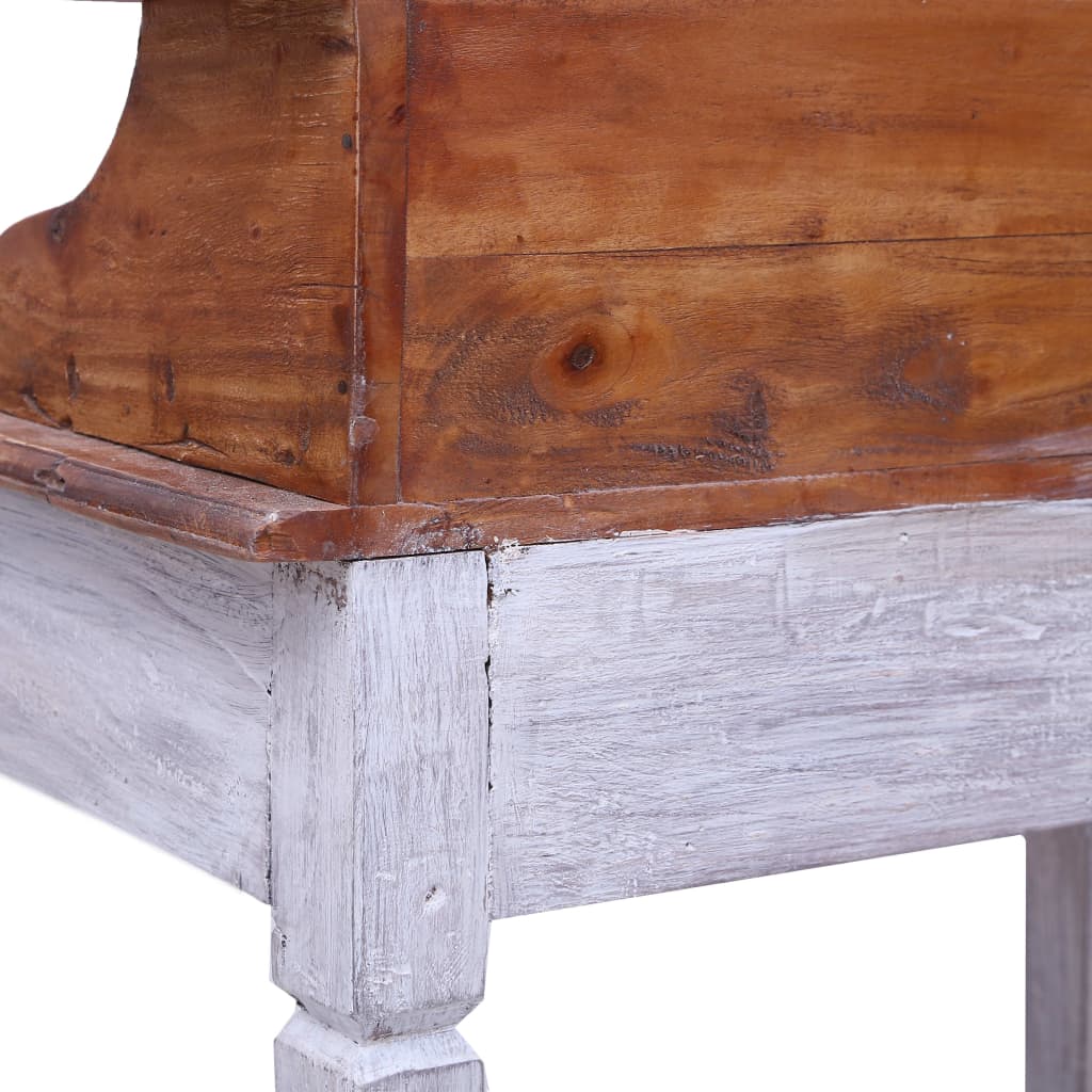 Escritorio Con Cajones Madera Maciza De Caoba 90X50X101 Cm