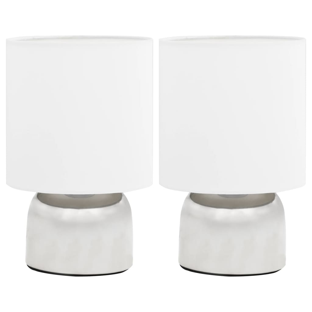 Lámparas De Mesa Táctiles 2 Unidades Blanco E14