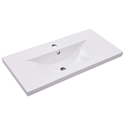 Lavabo Encastrado De Cerámica Blanco 81X39,5X18,5 Cm