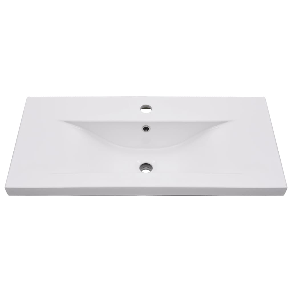 Lavabo Encastrado De Cerámica Blanco 81X39,5X18,5 Cm