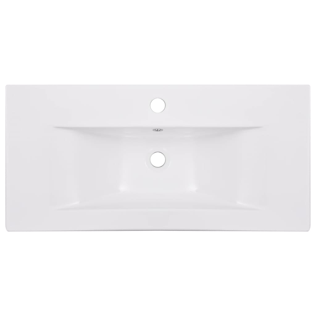 Lavabo Encastrado De Cerámica Blanco 81X39,5X18,5 Cm