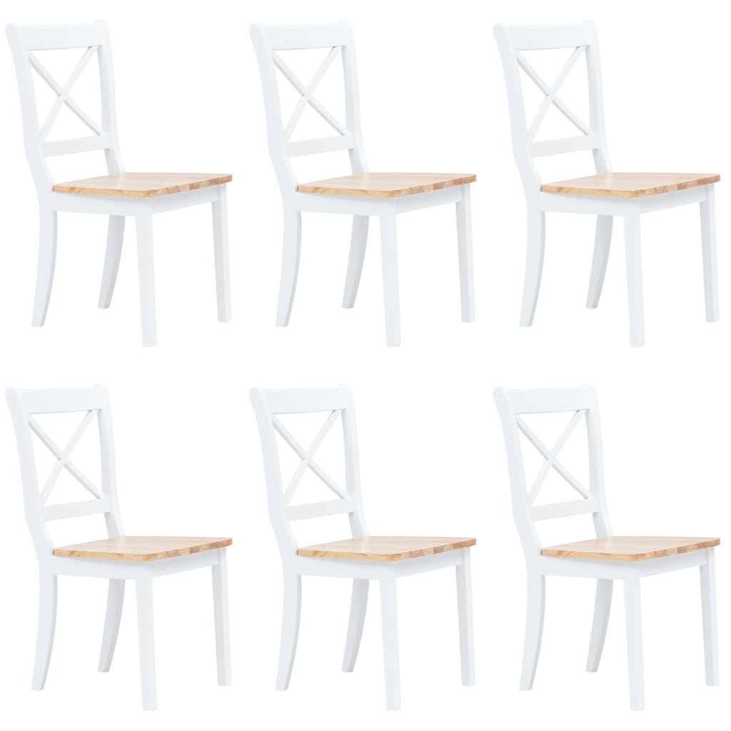 Sillas De Comedor 4 Unidades Madera Maciza De Caucho