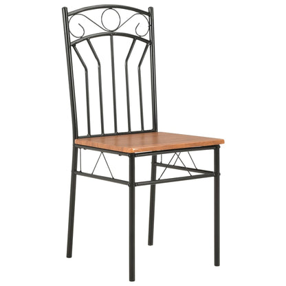 Sillas De Comedor 4 Unidades Mdf Marrón